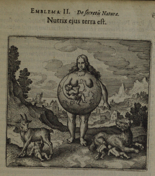 Michael Maier — Atalanta Fugiens, Emblem 2: The Earth Is Its Nurse | Alchemical Engraving Print