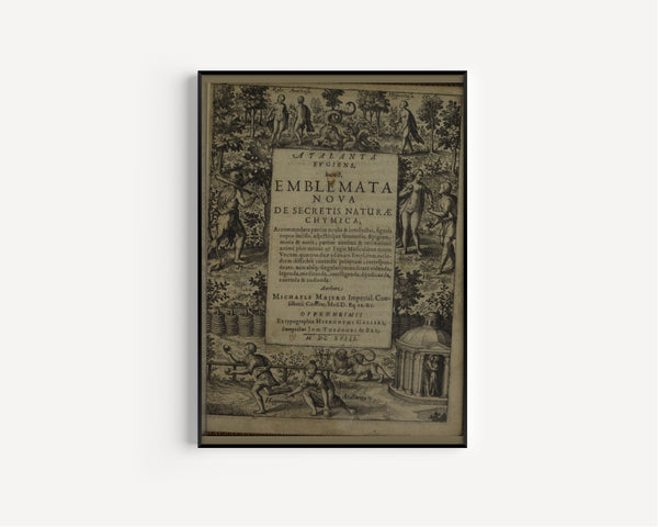 Michael Maier — Atalanta Fugiens, Title Page | Alchemical Engraving Print