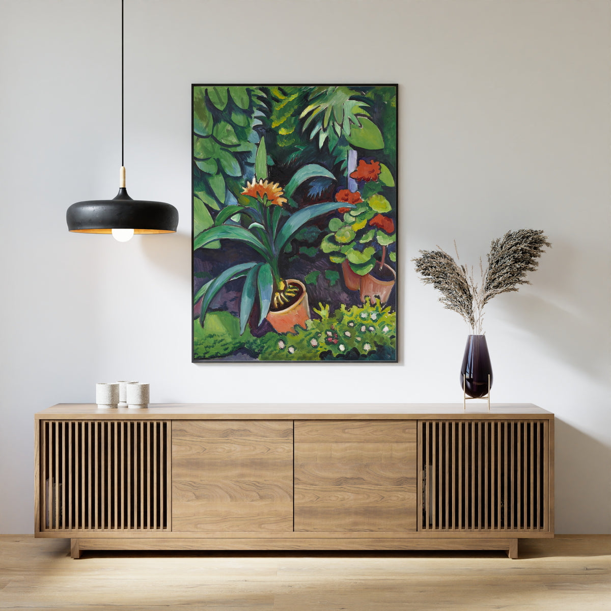 August Macke — Flowers in the Garden, Clivia and Pelargoniums | Expressionist Fine Art Print