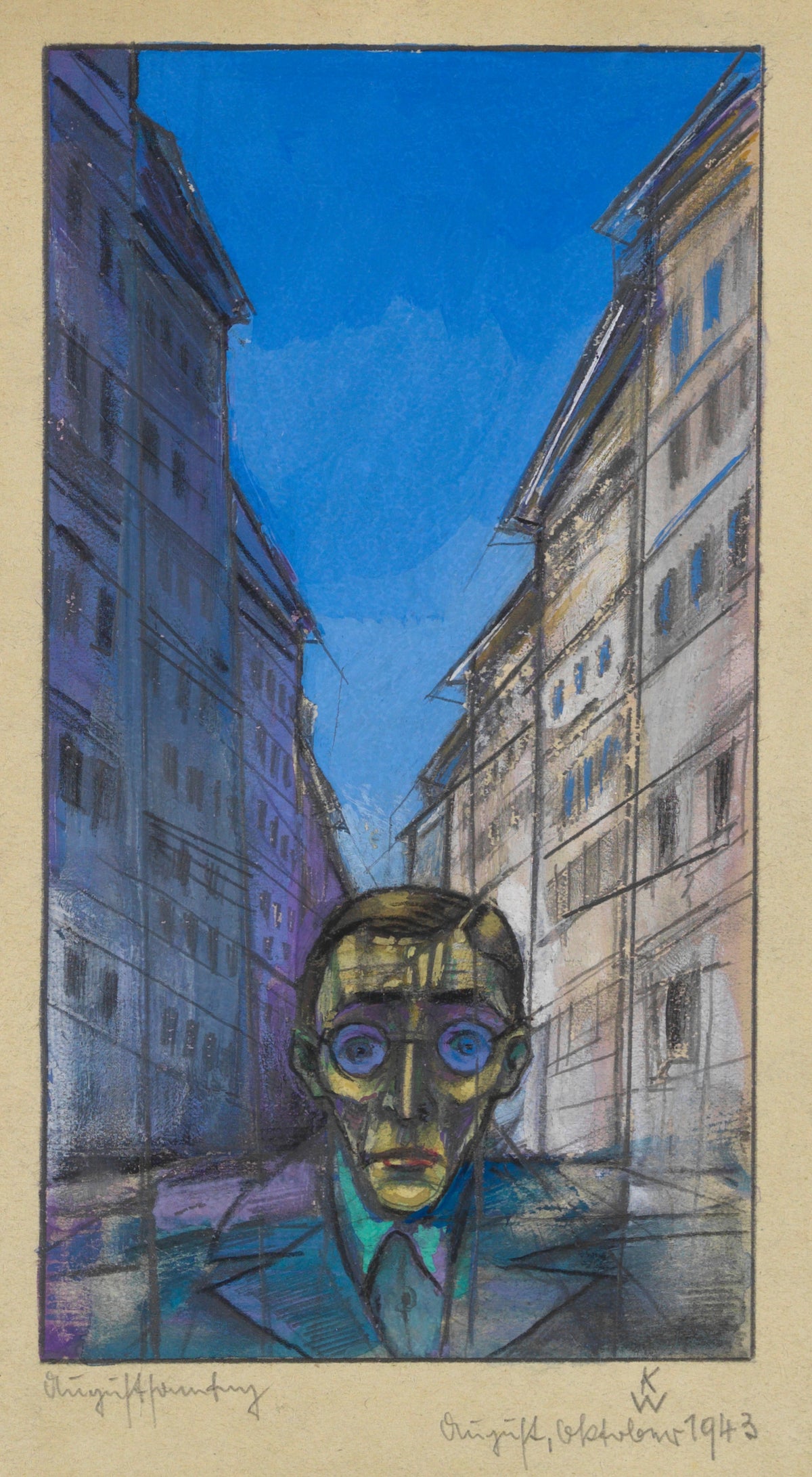 Karl Wiener — Augustsonntag (August Sunday, Self-Portrait) | Expressionist Art Print