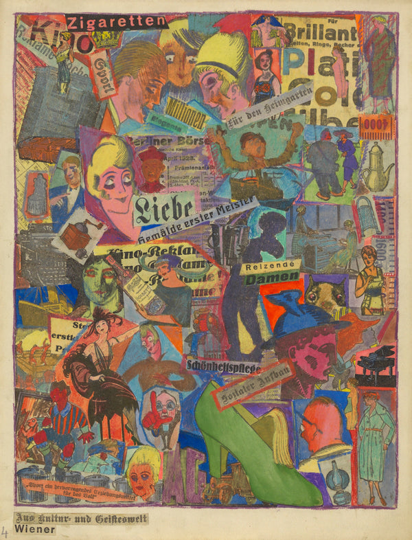 Karl Wiener — Aus Kultur- und Geisteswelt (From the World of Culture and Intellect) | Collage Art Print
