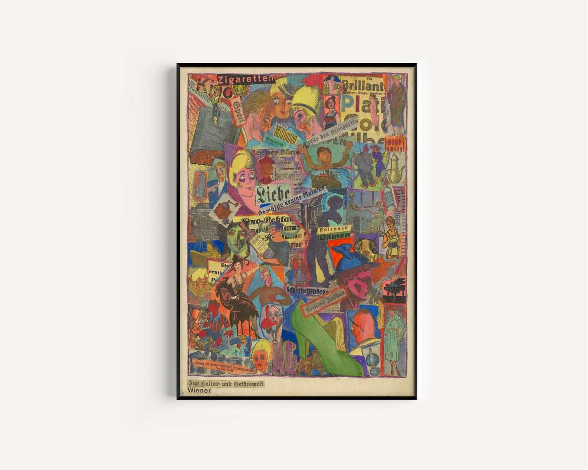 Karl Wiener — Aus Kultur- und Geisteswelt (From the World of Culture and Intellect) | Collage Art Print