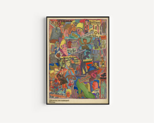 Karl Wiener — Aus Kultur- und Geisteswelt (From the World of Culture and Intellect) | Collage Art Print