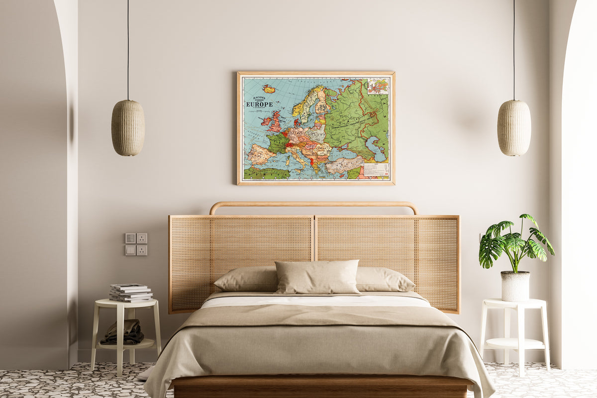 George Washington Bacon — Bacon's Standard Map of Europe | Vintage Wall Map Print