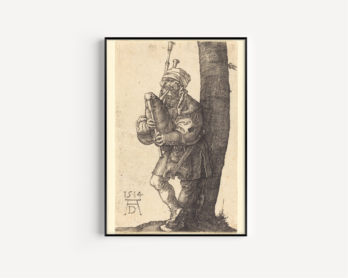 Albrecht Dürer — Bagpiper | Engraving Print