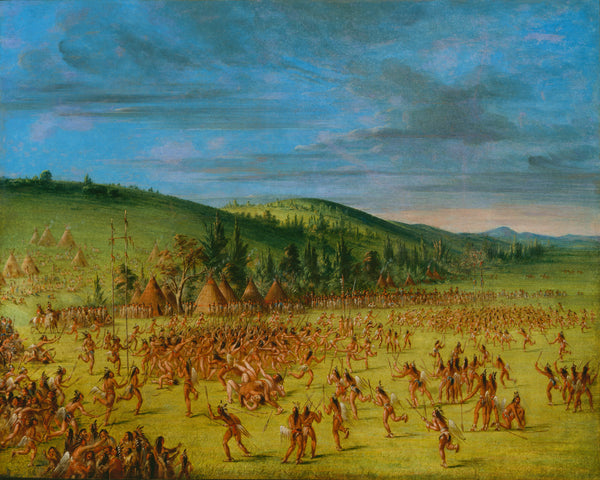 George Catlin — Ball-play of the Choctaw – Ball Up | Western Art Print