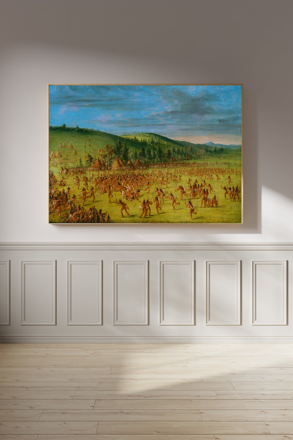George Catlin — Ball-play of the Choctaw – Ball Up | Western Art Print
