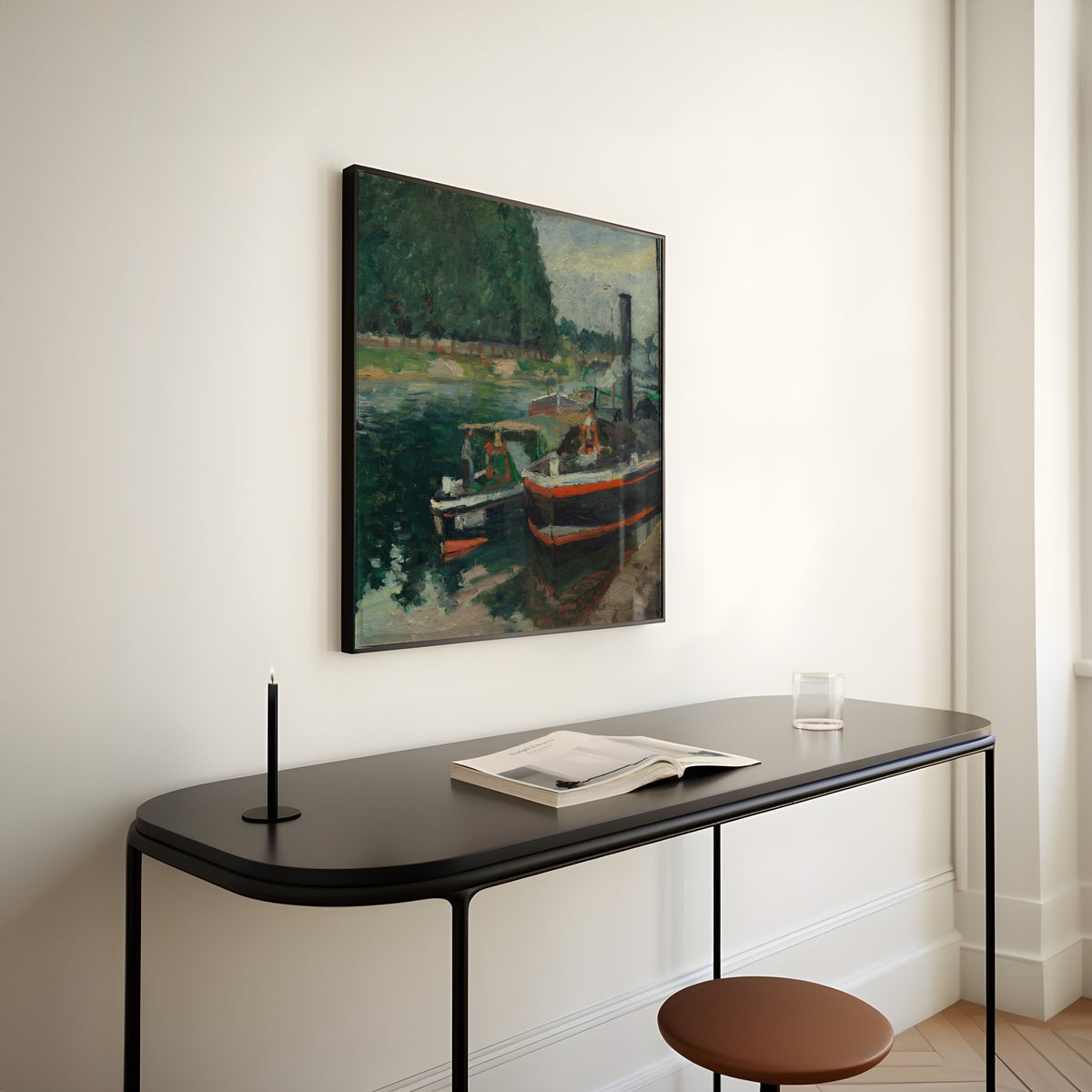 Camille Pissarro — Barges at Pontoise | Fine Art Print