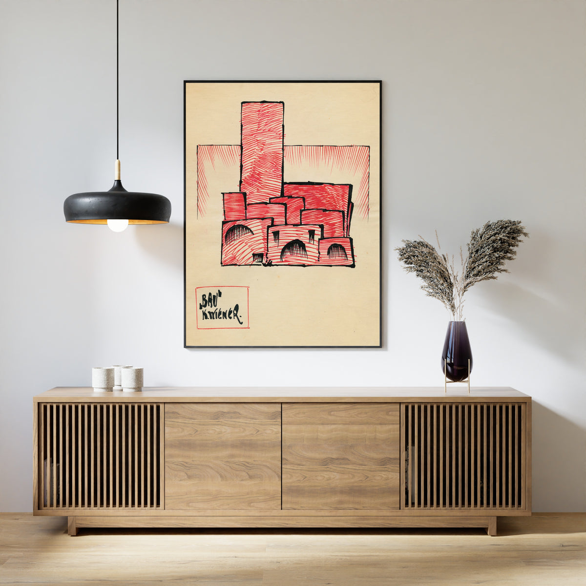 Karl Wiener — Bau (Building) | Modernist Art Print