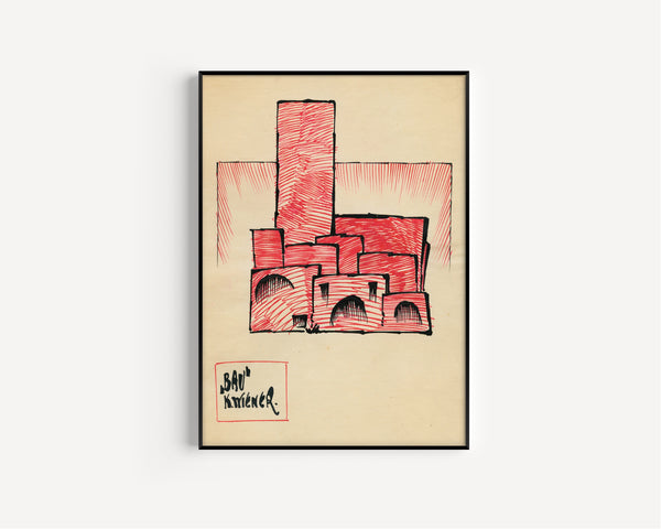 Karl Wiener — Bau (Building) | Modernist Art Print