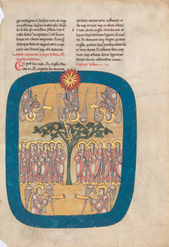 Beatus: Angels Restrain the Four Winds; the Angel Ascends from the Rising Sun | Illuminated Manuscript Print