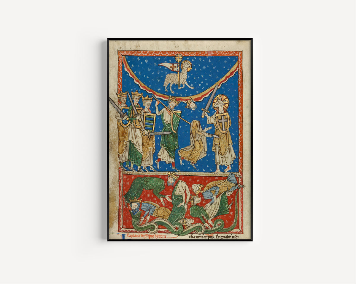 Beatus Manuscript: The Lamb Defeating the Ten Kings | Illuminated Manuscript Print