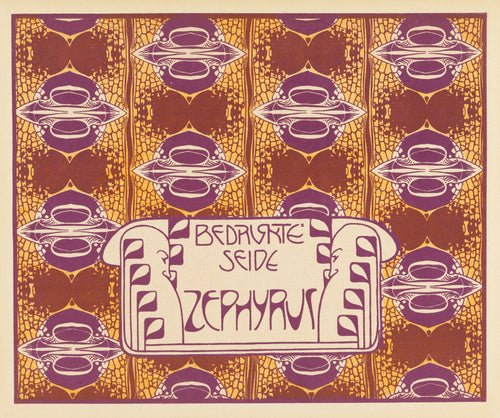 Koloman Moser — Bedruckte Seide Zephyrus (Zephyrus Printed Silk) | Pattern Design Print