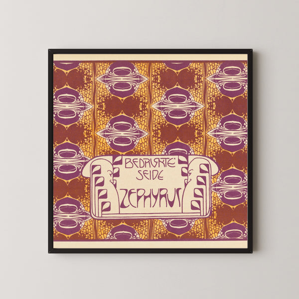 Koloman Moser — Bedruckte Seide Zephyrus (Zephyrus Printed Silk) | Pattern Design Print
