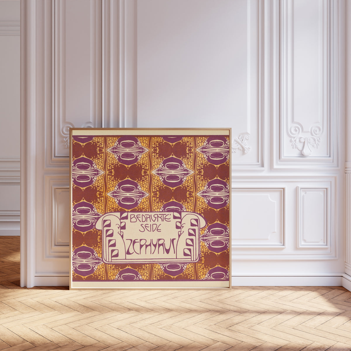 Koloman Moser — Bedruckte Seide Zephyrus (Zephyrus Printed Silk) | Pattern Design Print