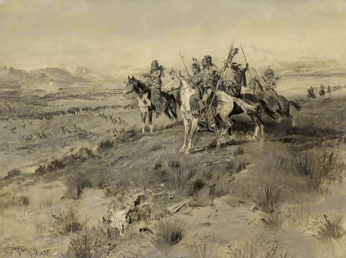 Charles M. Russell — Before the White Man Came | Western Art Print