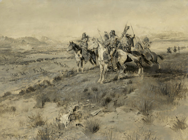 Charles M. Russell — Before the White Man Came | Western Art Print