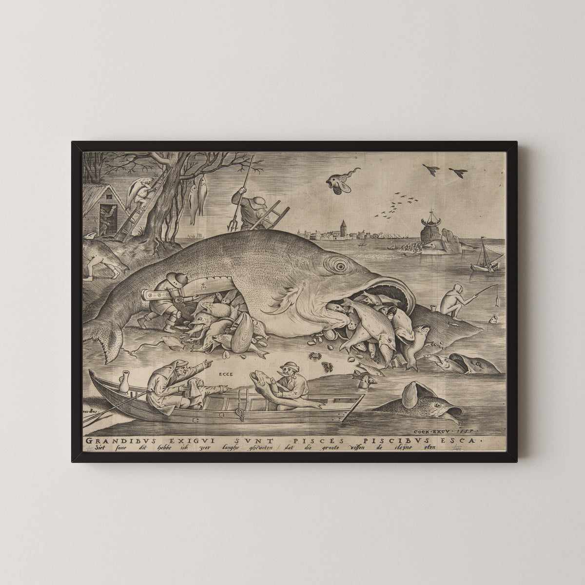 Pieter Bruegel the Elder — Big Fish Eat Little Fish | Engraving Print