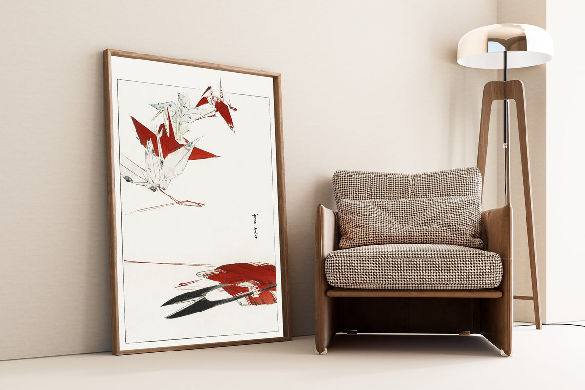 Watanabe Seitei — Bird Origami | Japanese Woodblock Print