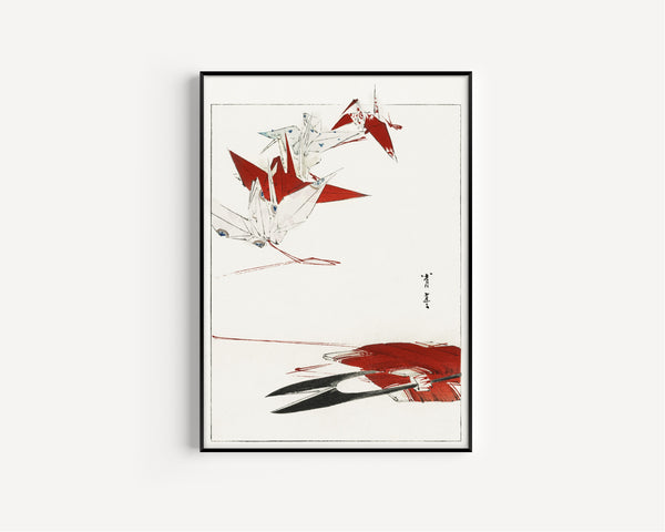 Watanabe Seitei — Bird Origami | Japanese Woodblock Print