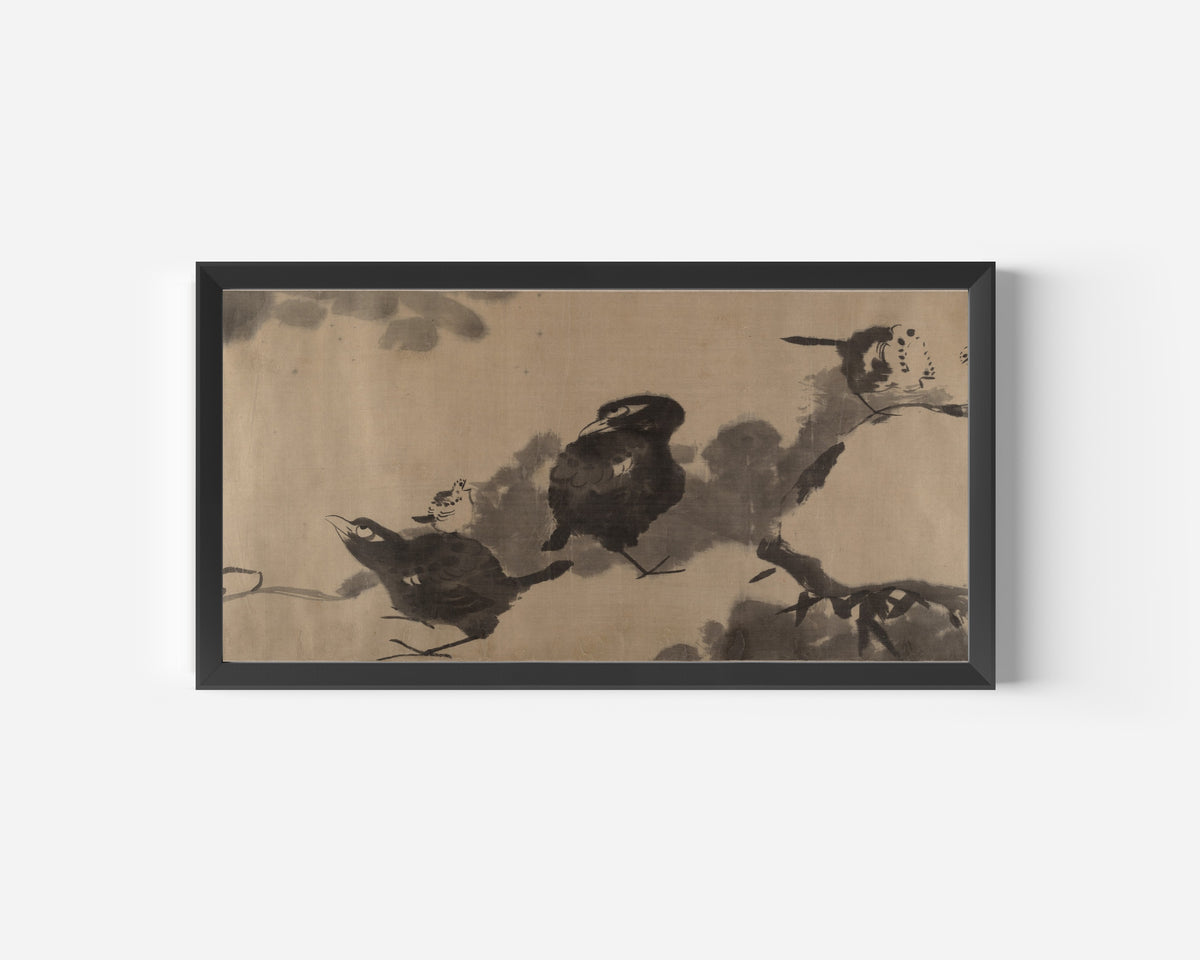 Bada Shanren — Birds in a Lotus Pond | Chinese Ink Painting Art Print