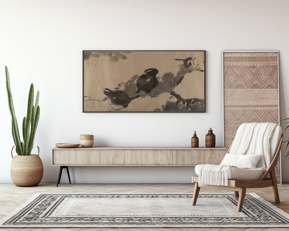 Bada Shanren — Birds in a Lotus Pond | Chinese Ink Painting Art Print