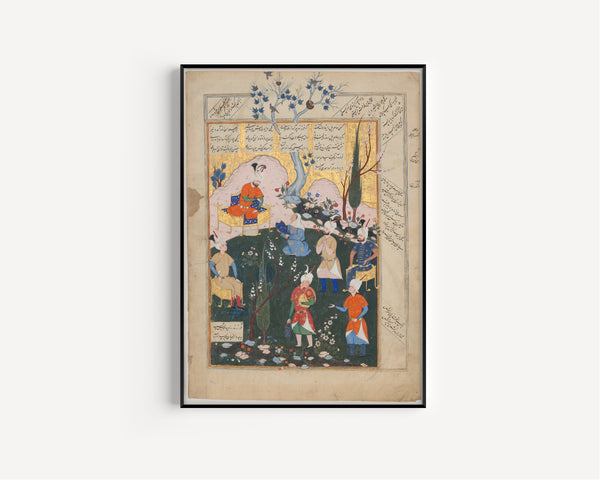 Shahnameh (Firdausi) — Birth of Zal | Persian Miniature Art Print