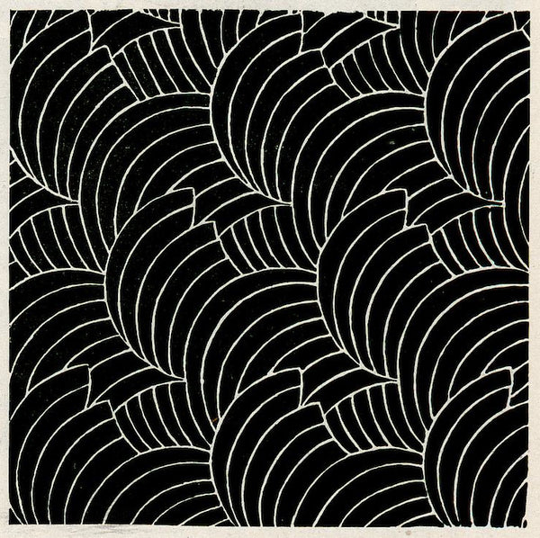 Koloman Moser — Black and white shell pattern | Pattern Design Print