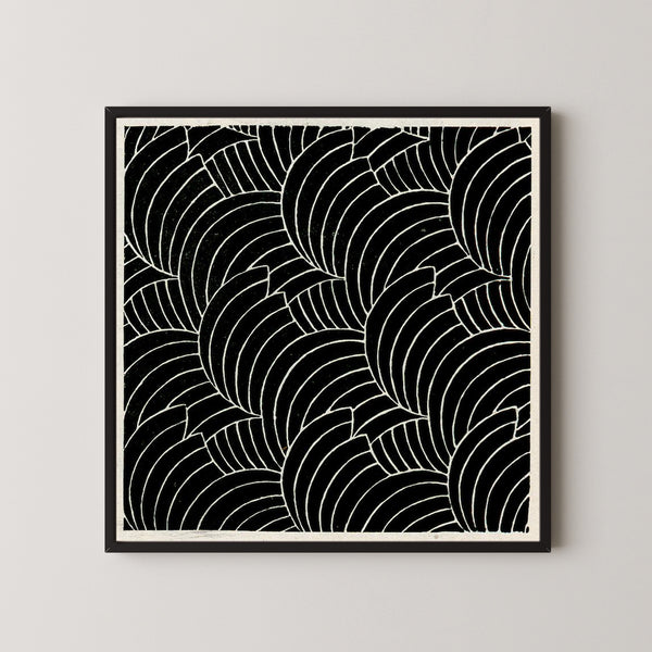 Koloman Moser — Black and white shell pattern | Pattern Design Print