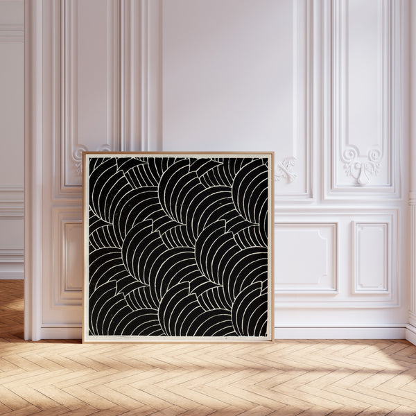 Koloman Moser — Black and white shell pattern | Pattern Design Print