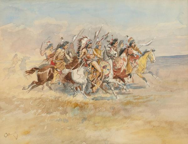 Charles M. Russell — Blackfeet War Party | Western Art Print