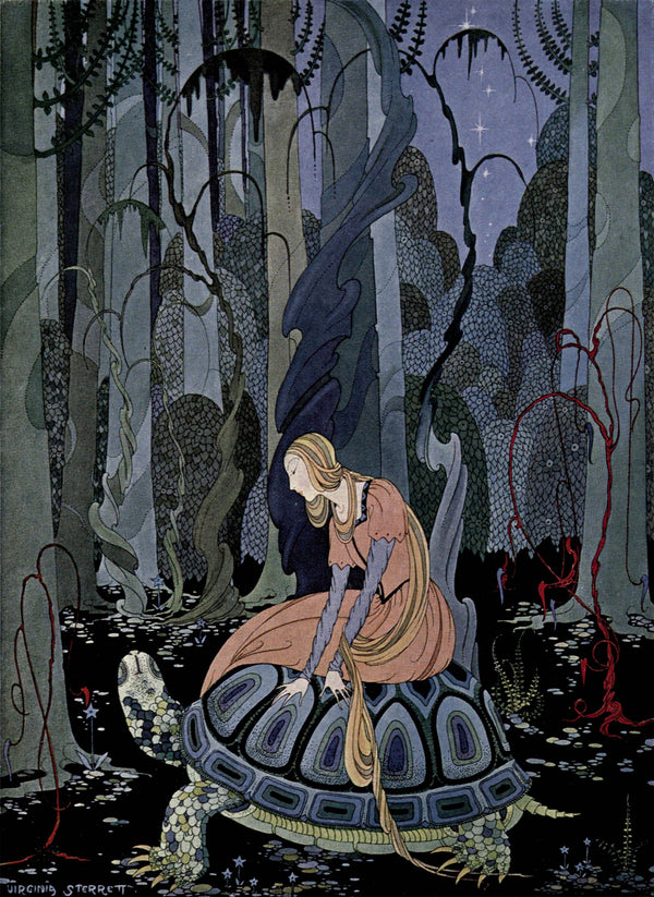 Virginia Frances Sterrett — Blondine: They were three months passing through the forest | Fairy Tale Illustration Print