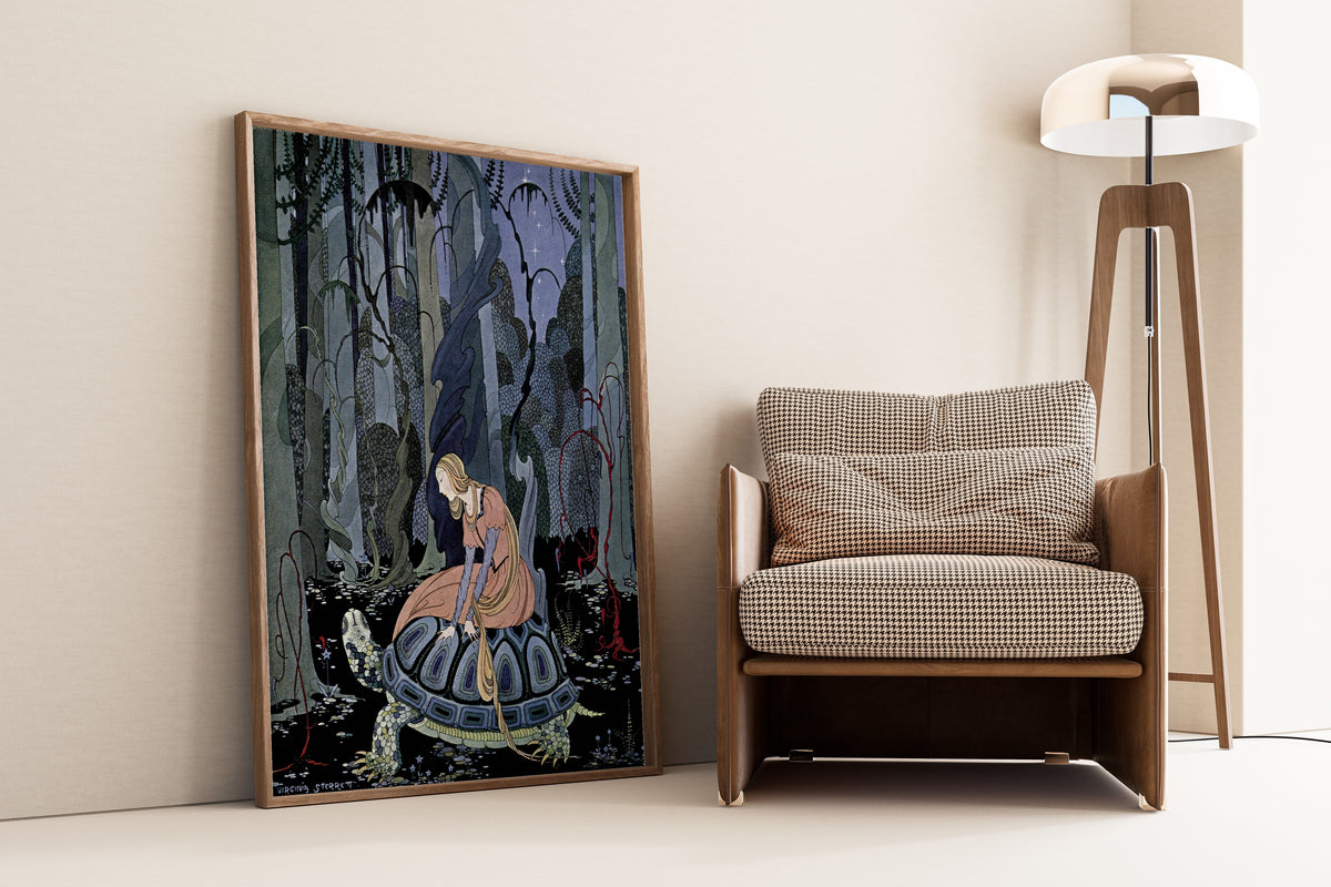 Virginia Frances Sterrett — Blondine: They were three months passing through the forest | Fairy Tale Illustration Print