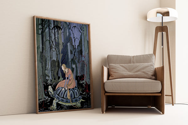 Virginia Frances Sterrett — Blondine: They were three months passing through the forest | Fairy Tale Illustration Print