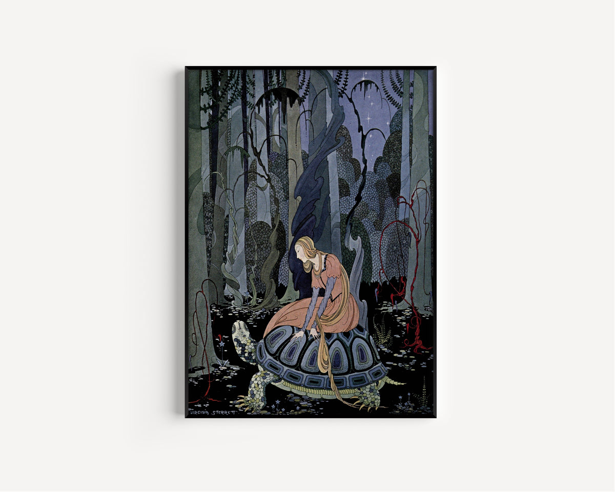 Virginia Frances Sterrett — Blondine: They were three months passing through the forest | Fairy Tale Illustration Print