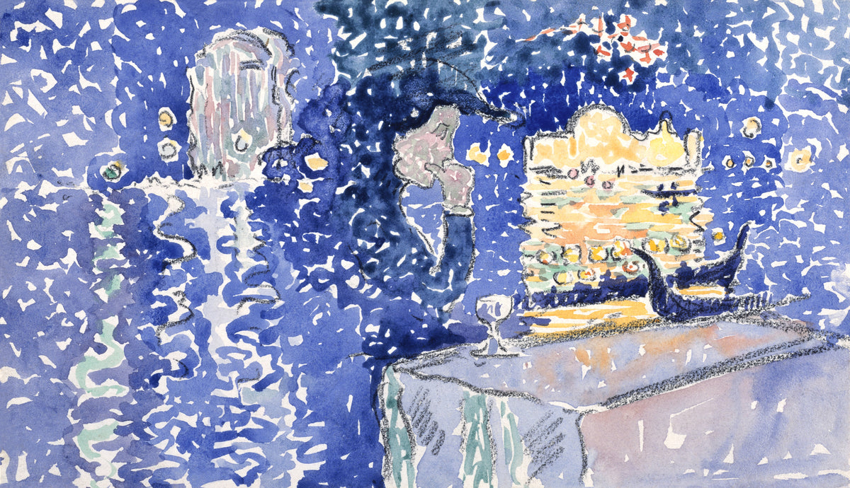 Henri-Edmond Cross — Blue landscape, watercolour | Fine Art Print