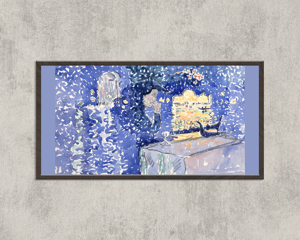 Henri-Edmond Cross — Blue landscape, watercolour | Fine Art Print