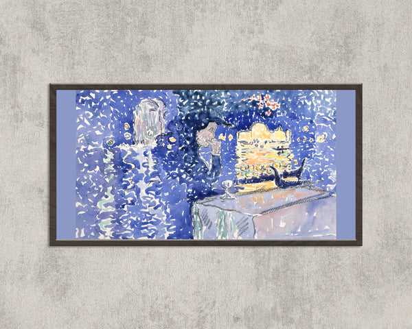 Henri-Edmond Cross — Blue landscape, watercolour | Fine Art Print