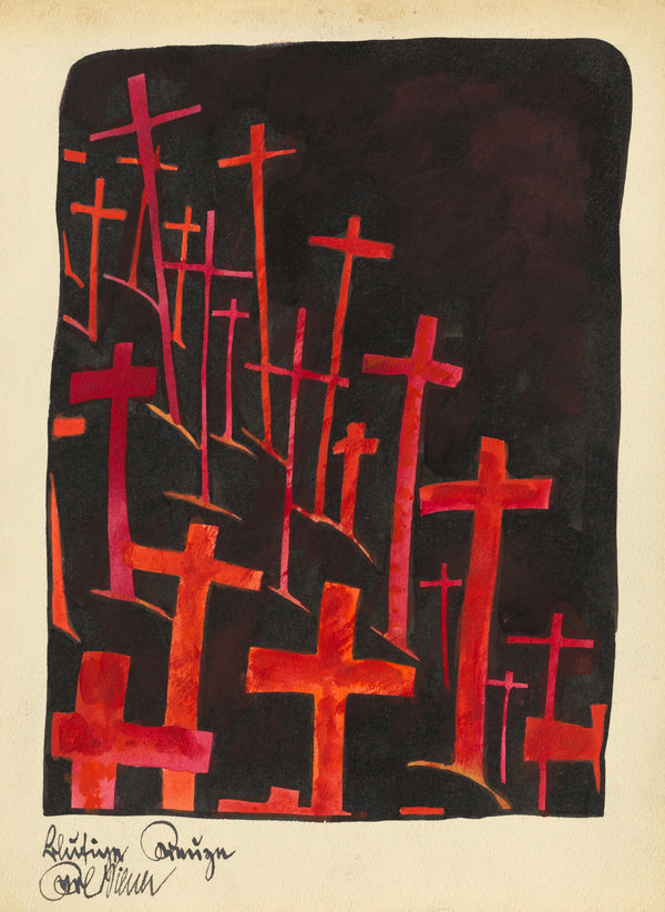 Karl Wiener — Blutige Kreuze (Bloody Crosses) | Expressionist Art Print