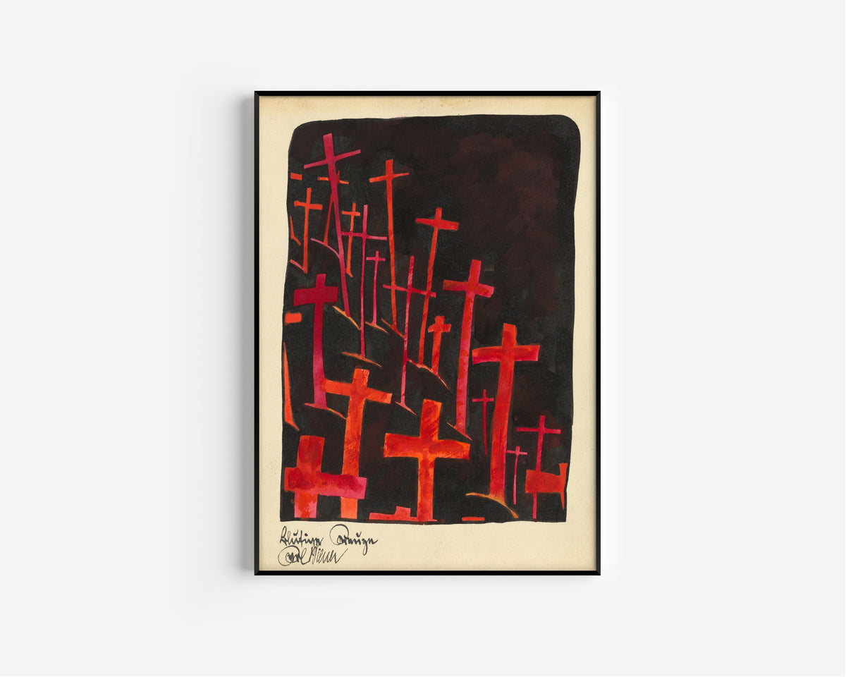 Karl Wiener — Blutige Kreuze (Bloody Crosses) | Expressionist Art Print