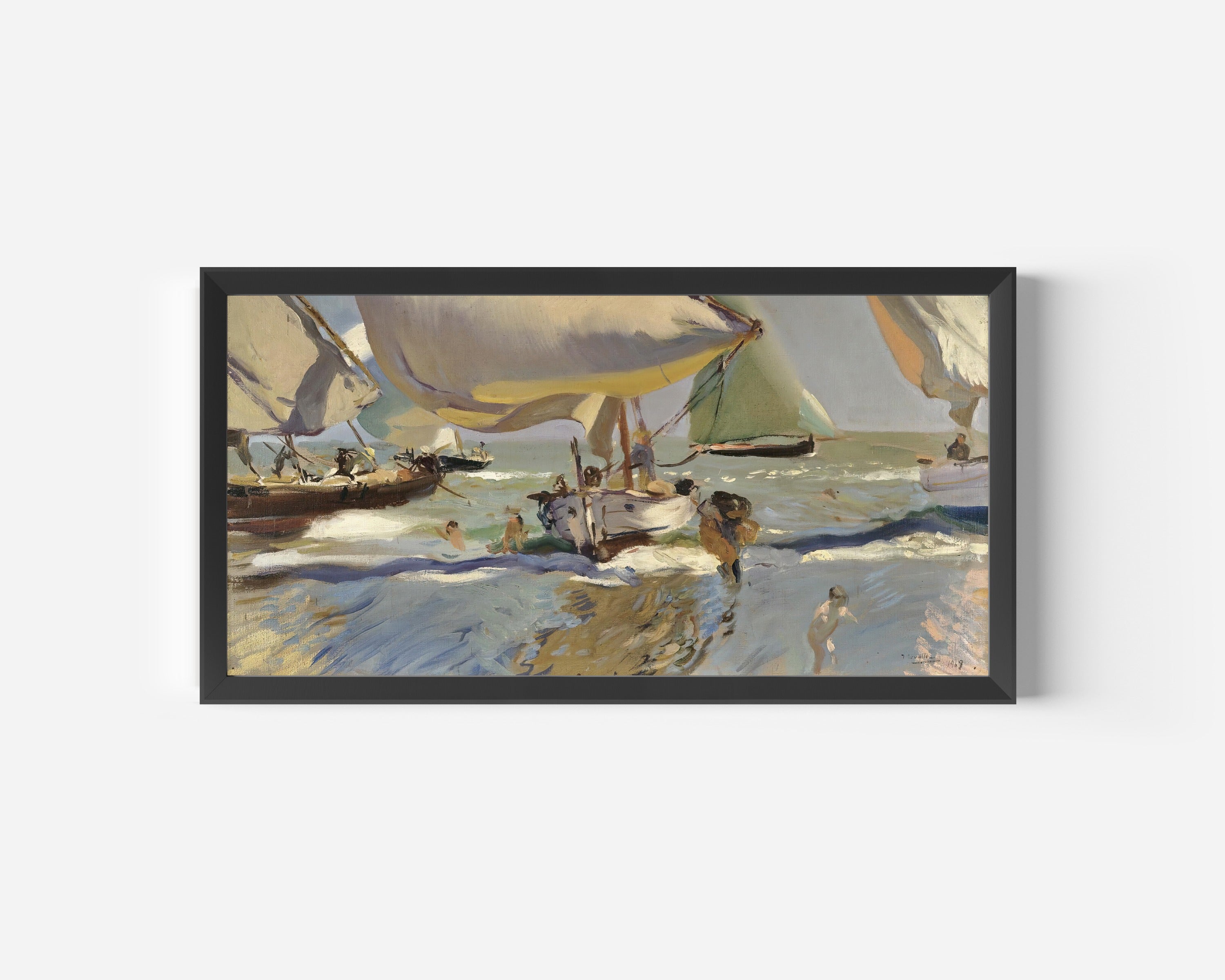 Joaquín Sorolla — Boats on the Shore | Fine Art Print