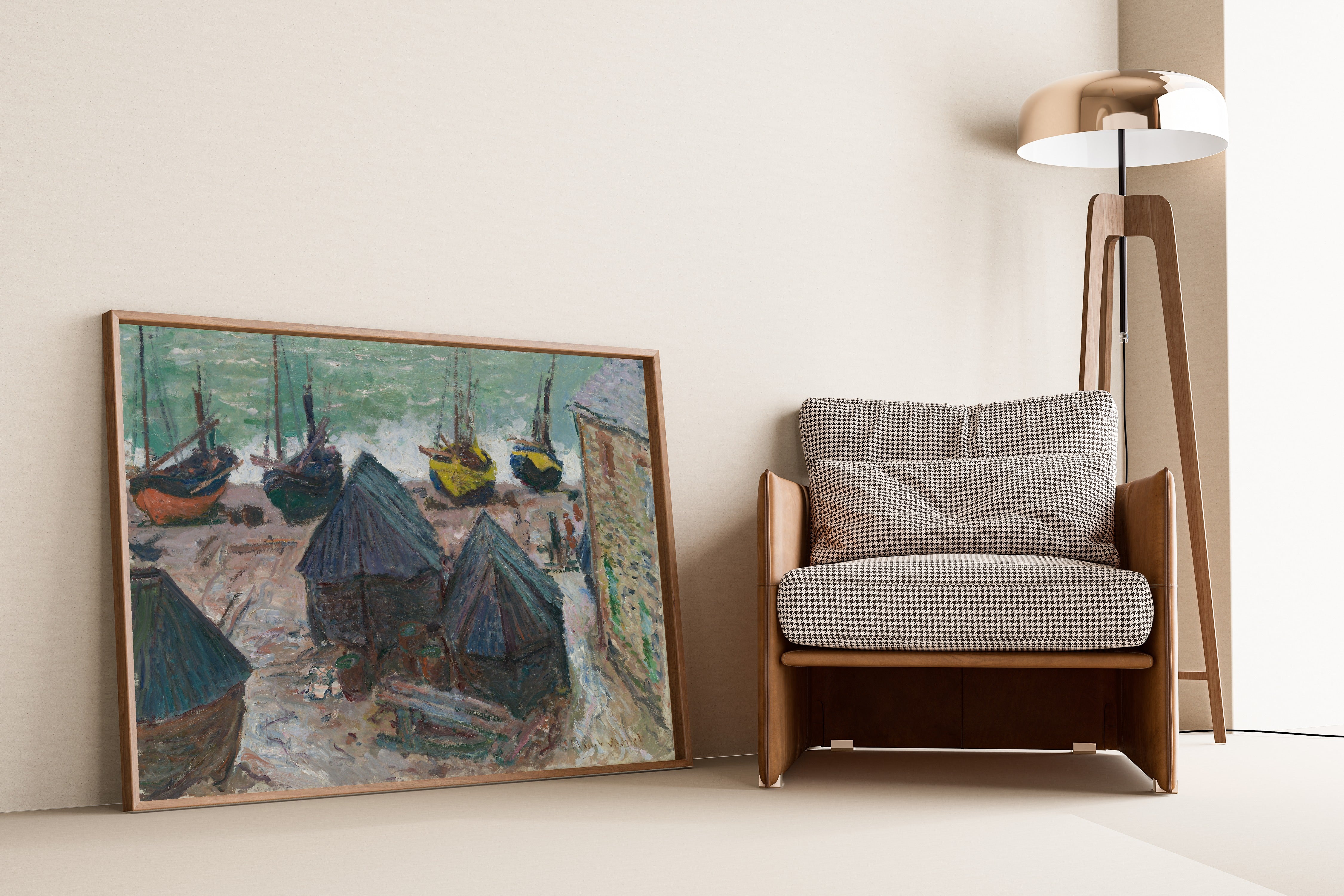 Claude Monet — Boats on the Beach at Étretat | Fine Art Print