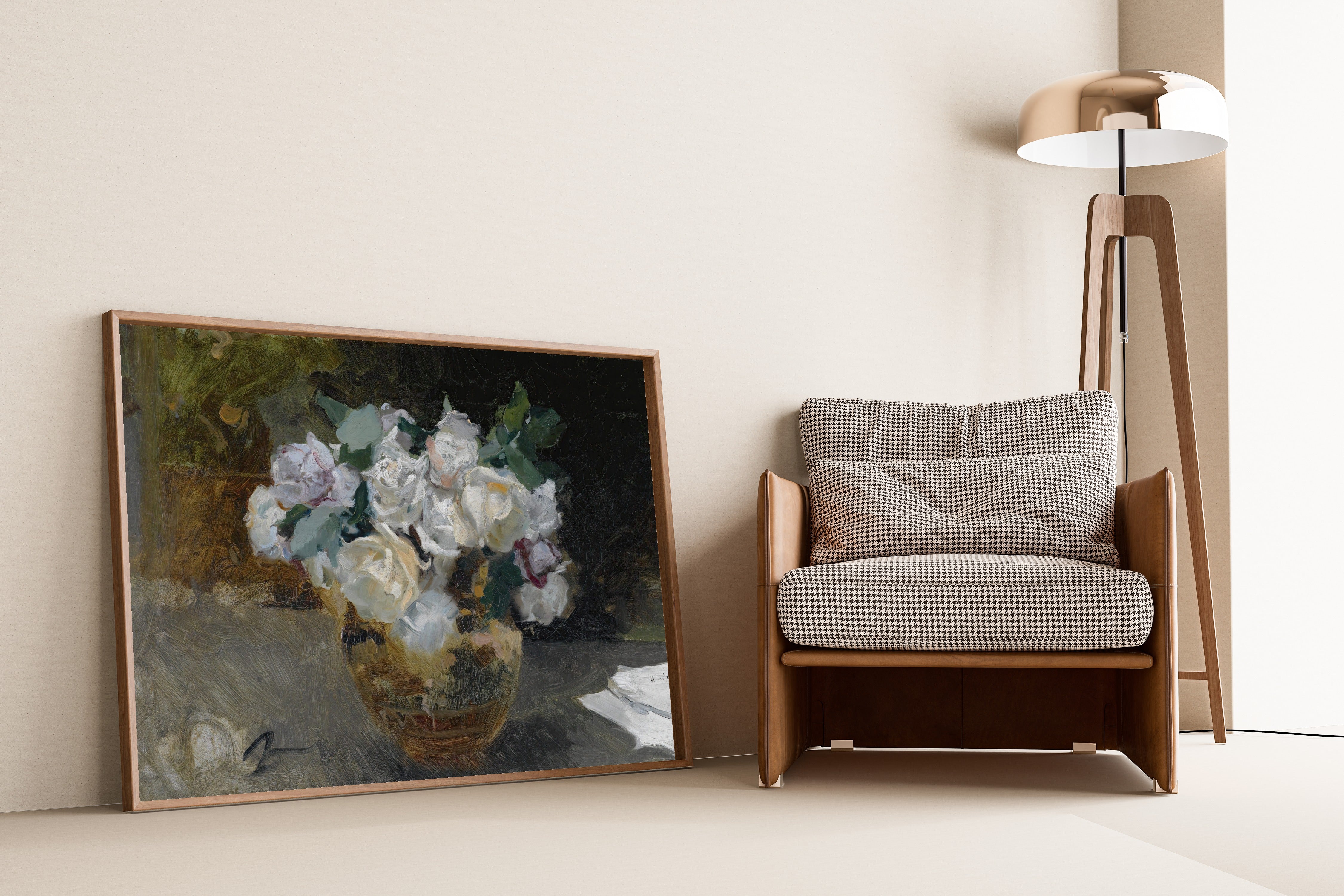 Joaquín Sorolla — Bouquet of White Roses (Bodegón de rosas blancas) | Fine Art Print