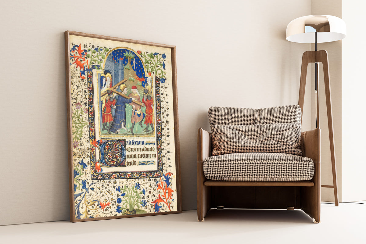 Book of Hours: Christ Carrying the Cross | Illuminated Manuscript Print