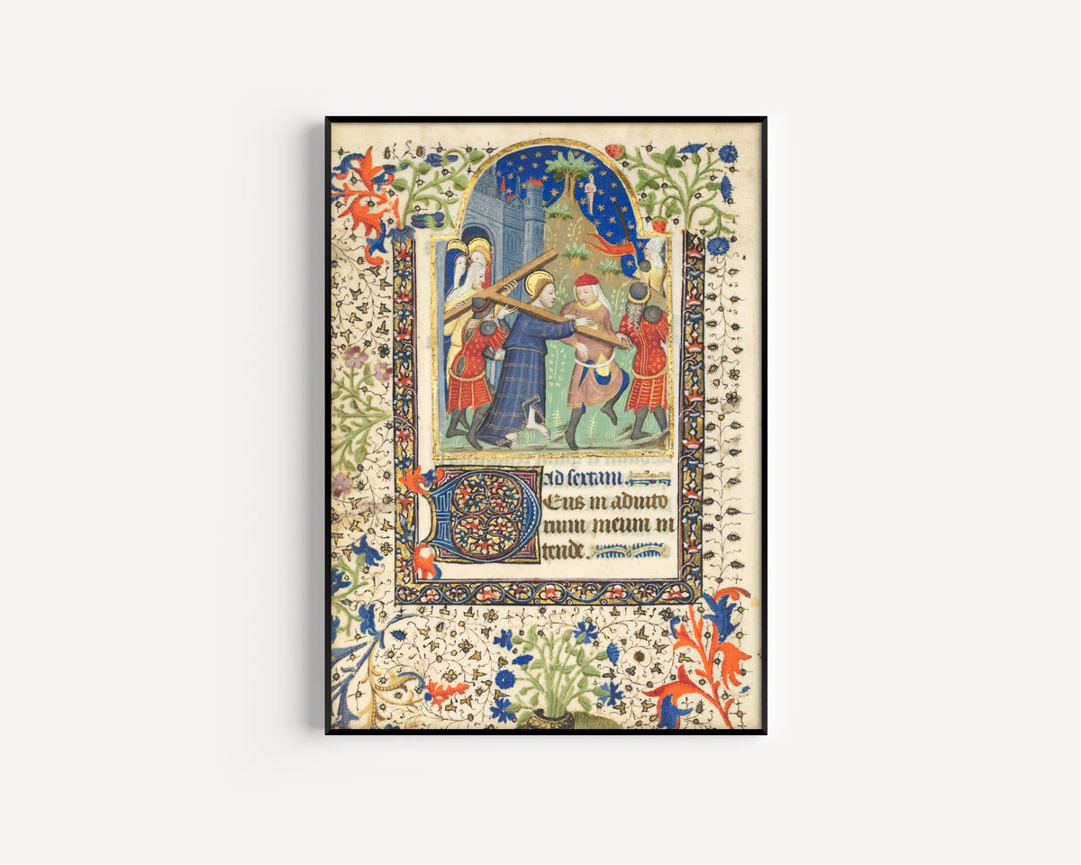 Book of Hours: Christ Carrying the Cross | Illuminated Manuscript Print