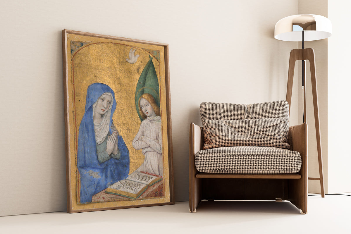 Jean Bourdichon — Book of Hours: The Annunciation | Illuminated Manuscript Print