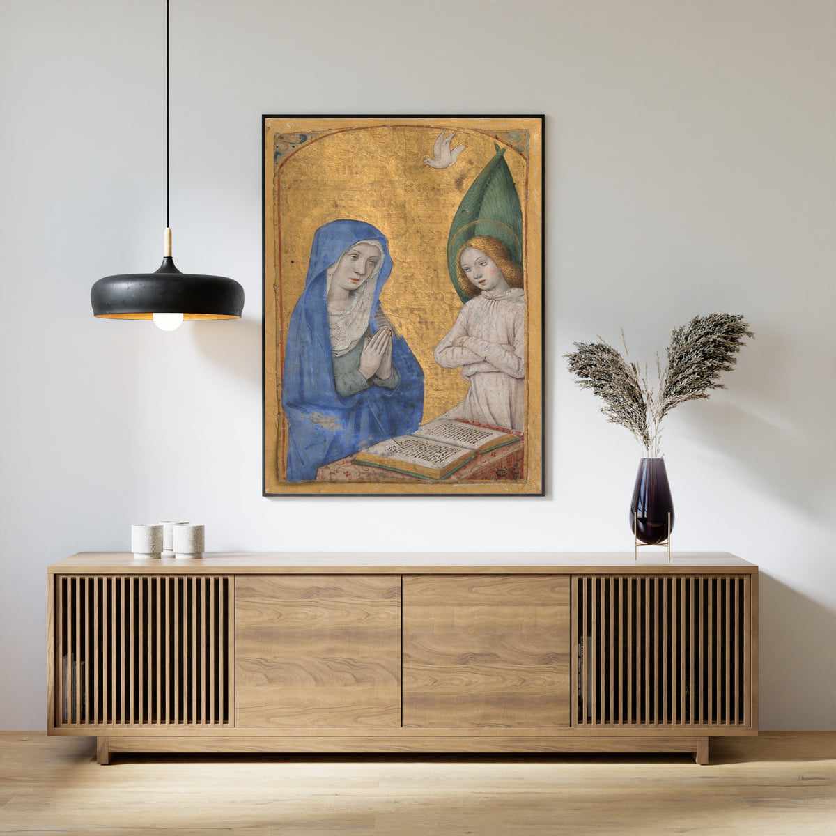 Jean Bourdichon — Book of Hours: The Annunciation | Illuminated Manuscript Print
