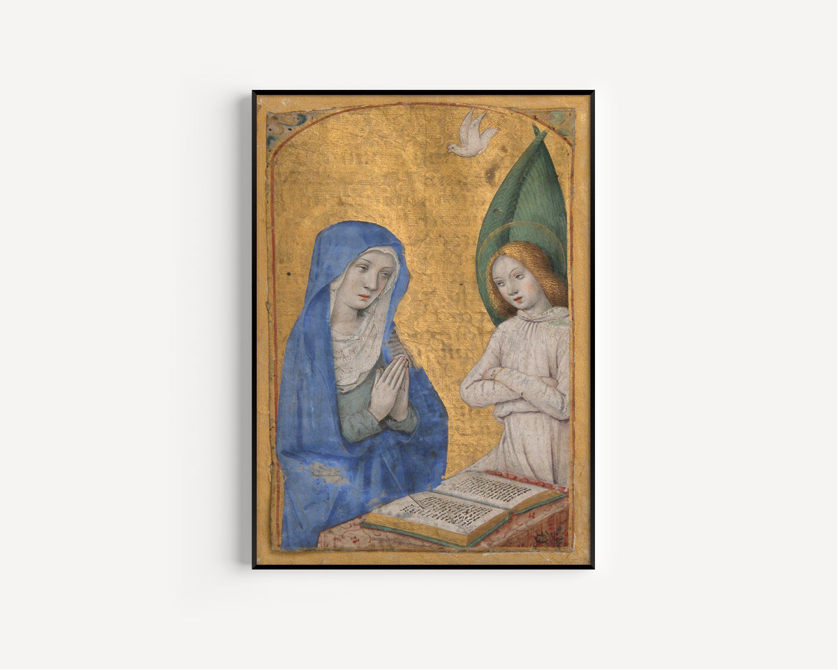 Jean Bourdichon — Book of Hours: The Annunciation | Illuminated Manuscript Print