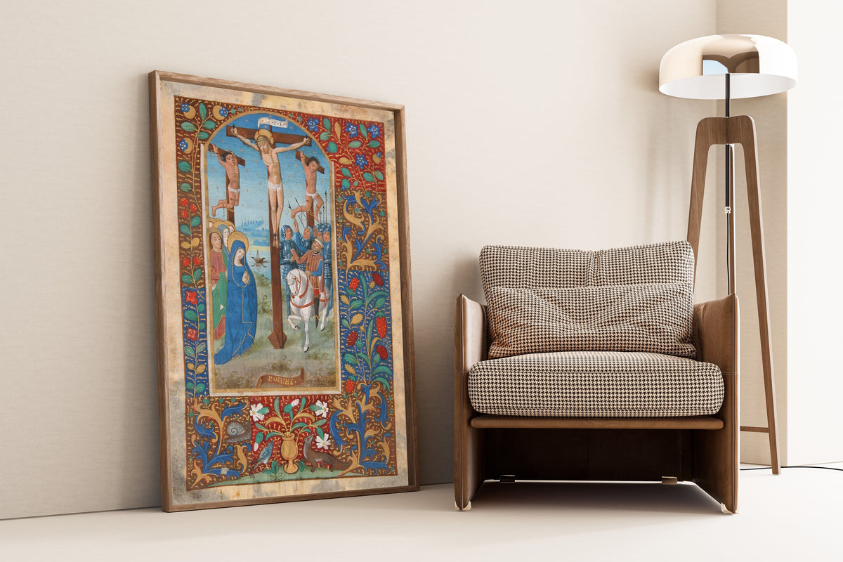 Book of Hours: The Crucifixion | Illuminated Manuscript Print