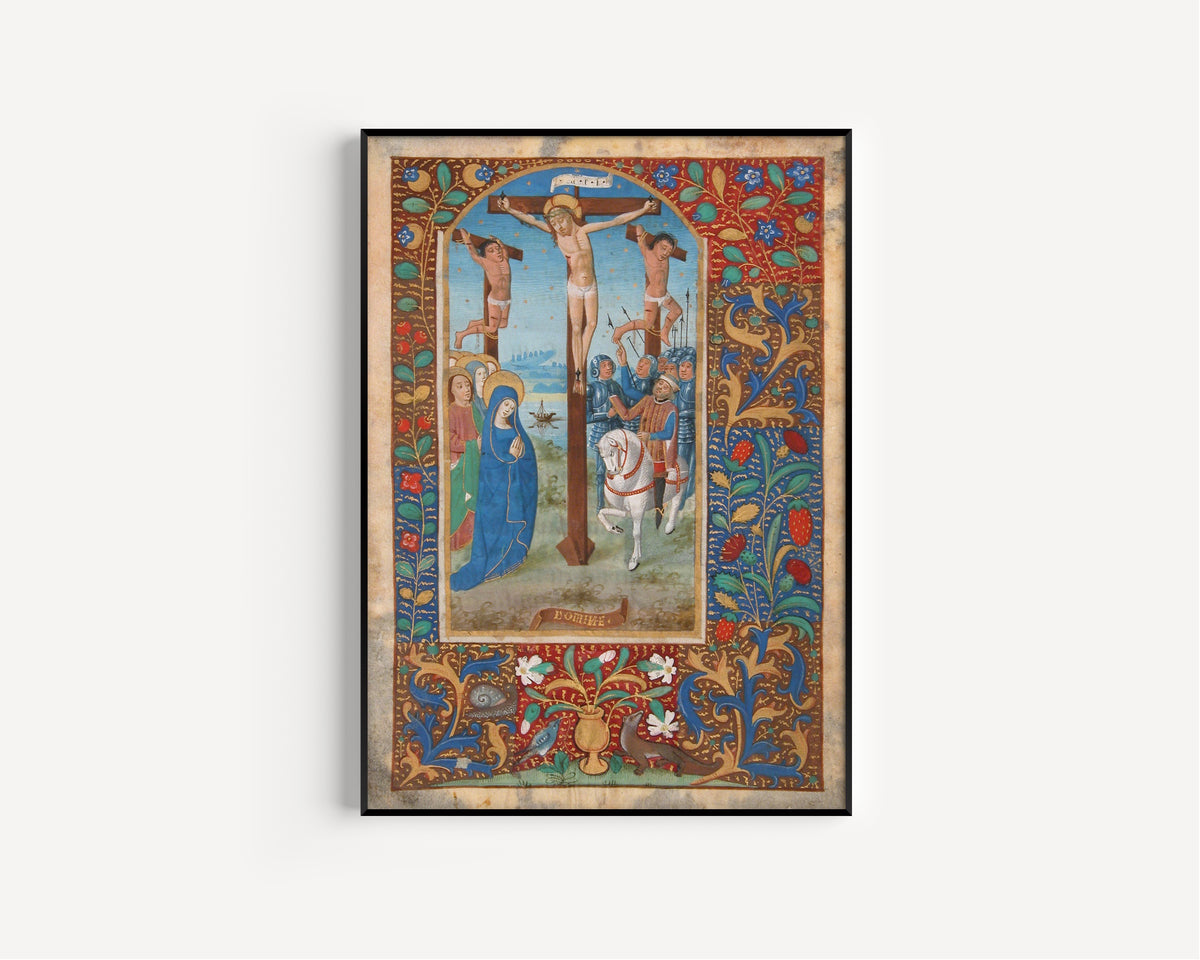 Book of Hours: The Crucifixion | Illuminated Manuscript Print